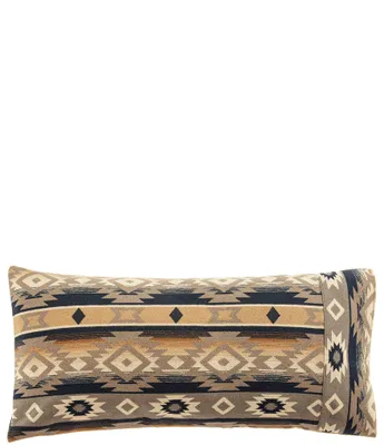 Paseo Road by HiEnd Accents Western Geometric Print Taos Wool Blend Self Cuff Pillowcase