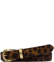 Patricia Nash 1#double; Laurin Leopard Leather Belt