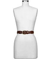 Patricia Nash 1.5#double; Melissa Braided Stitch Leather Belt