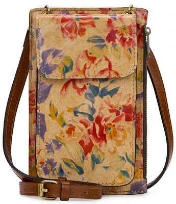 Patricia Nash Aegean Blooms Chiavella Phone Crossbody Bag