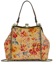 Patricia Nash Aegean Blooms Laureana Frame Crossbody Bag
