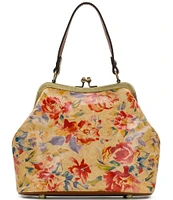 Patricia Nash Aegean Blooms Laureana Frame Crossbody Bag