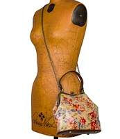 Patricia Nash Aegean Blooms Laureana Frame Crossbody Bag