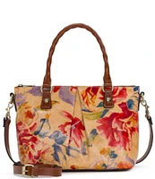 Patricia Nash Aegean Blooms Zora Top Handle Crossbody Bag