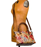 Patricia Nash Aegean Blooms Zora Top Handle Crossbody Bag