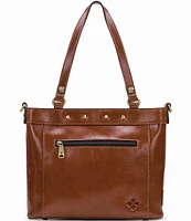 Patricia Nash Arden Floral Embossed Tan Leather Tote Bag