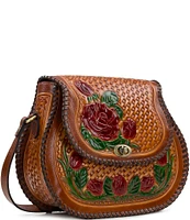 Patricia Nash Arezzo Saddle Floral Crossbody Bag