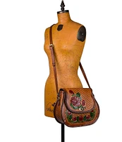 Patricia Nash Arezzo Saddle Floral Crossbody Bag