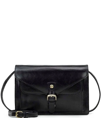 Patricia Nash Cassano Leather Gold Buckle Crossbody Bag