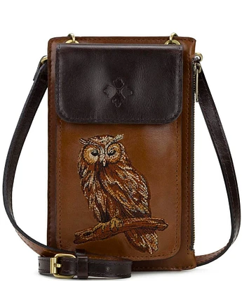 Patricia Nash Chiavella Owl Embroidered Phone Crossbody Bag