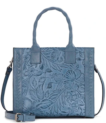 Patricia Nash Curry Floral Embossed Tote Bag