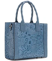 Patricia Nash Curry Floral Embossed Tote Bag