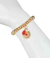 Patricia Nash Etched Lotus Stretch Bracelet