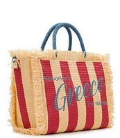 Patricia Nash Greece Straw Tote Bag