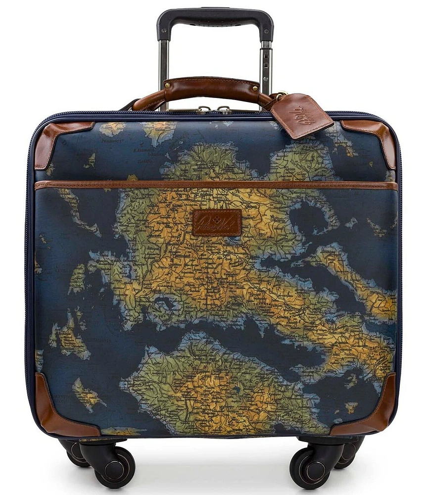 Patricia Nash Greek Map Velino Coated Linen Canvas Trolley