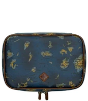 Patricia Nash Ilaria Greek Map Patina Coated Linen Canvas Hanging Case