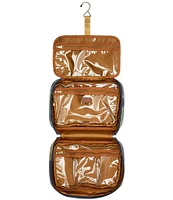 Patricia Nash Ilaria Greek Map Patina Coated Linen Canvas Hanging Case