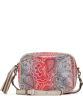 Patricia Nash Josie Greek Ombre Print Leather Crossbody Bag
