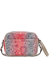 Patricia Nash Josie Greek Ombre Print Leather Crossbody Bag