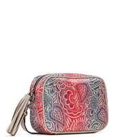 Patricia Nash Josie Greek Ombre Print Leather Crossbody Bag