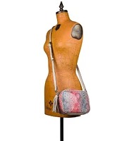 Patricia Nash Josie Greek Ombre Print Leather Crossbody Bag