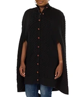 Patricia Nash Long Cable Knit Cape