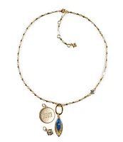Patricia Nash Lotus Flower Charm Short Pendant Necklace