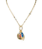 Patricia Nash Lotus Flower Charm Short Pendant Necklace