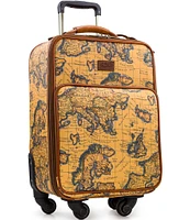 Patricia Nash European Map Soft Side Collection 22#double; Spinner Suitcase