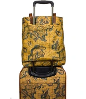 Patricia Nash European Map Soft Side Collection 22#double; Spinner Suitcase