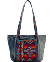 Patricia Nash Nevoso Denim Tote Bag