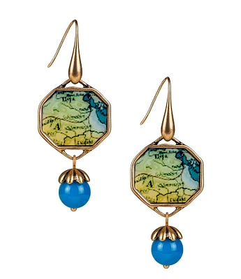 Patricia Nash Octagonal Drop Earrings