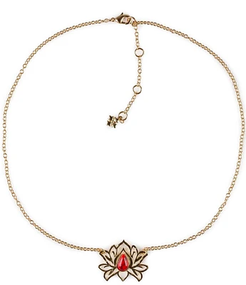 Patricia Nash Open Lotus Short Pendant Necklace