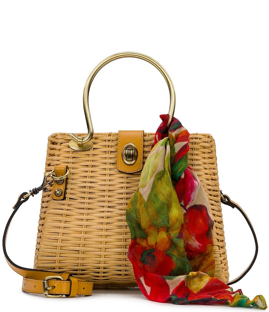 Patricia Nash Rodia Rattan Frame Crossbody Bag
