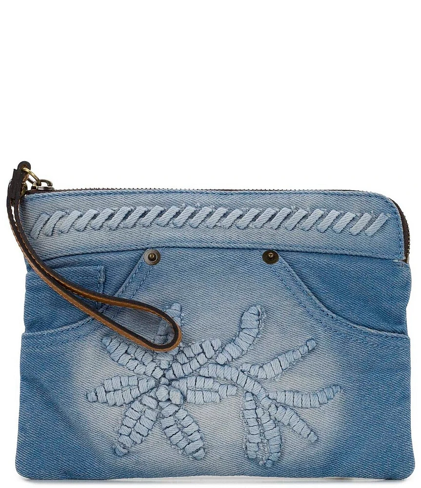 Patricia Nash Rosely Denim Clutch