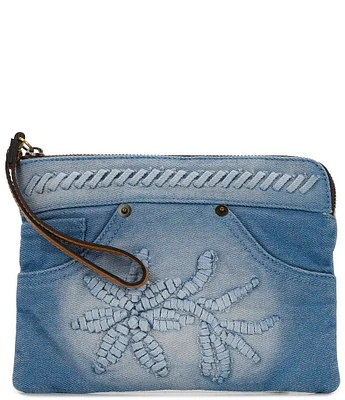 Patricia Nash Rosely Denim Clutch