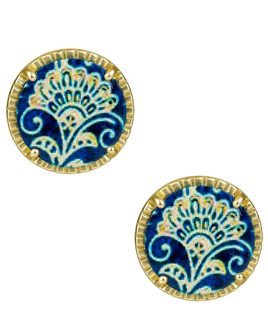 Patricia Nash Thaleia Button Clip Stud Earrings