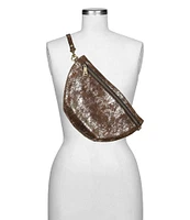 Patricia Nash Tinchi Chocolate Washed Suede Belt Bag