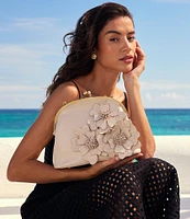 Patricia Nash Willow Floral Top Handle Frame Bag