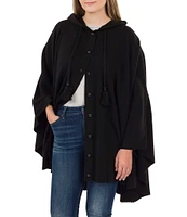 Patricia Nash Women's Hooded and Buttoned Front Cape