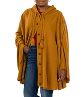 Patricia Nash Women's Hooded and Buttoned Front Cape