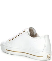 Paul Green Sophie Crinkled Leather Cap Toe Sneakers