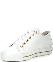 Paul Green Sophie Crinkled Leather Cap Toe Sneakers