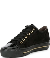 Paul Green Sophie Suede Patent Cap Toe Sneakers