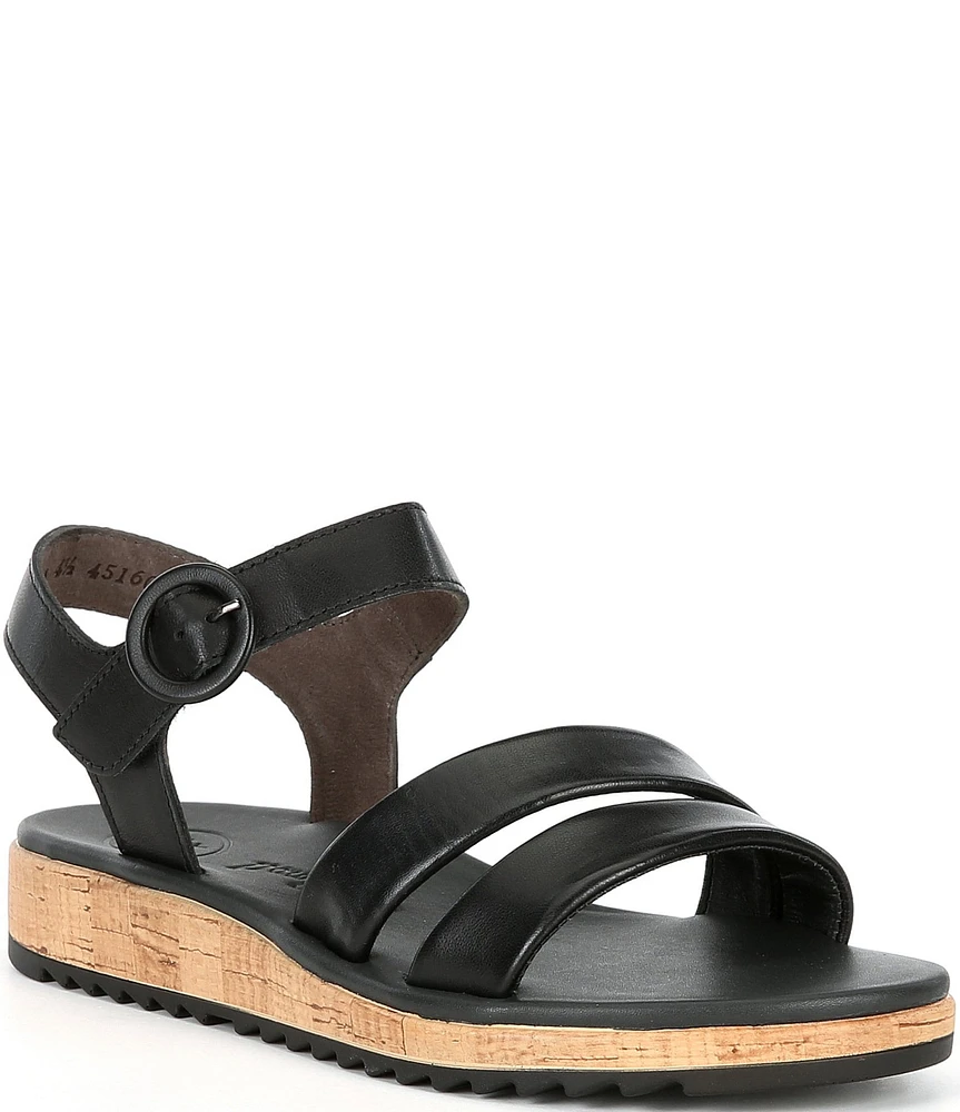 Paul Green Teegan Leather Double Banded Platform Sandals