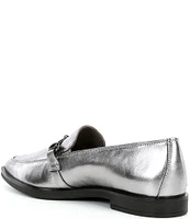 Paul Green Wexler Metallic Leather Pointed Toe Bit Buckle Loafers