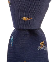 Paul Smith Cyclist 3.14#double; Woven Silk Tie