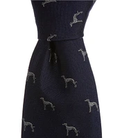 Paul Smith Greyhound 3.14#double; Woven Silk Tie