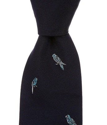 Paul Smith Parrots 3.14#double; Silk Tie