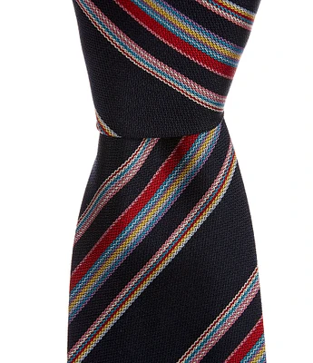 Paul Smith Stripe 3.14#double; Silk Tie